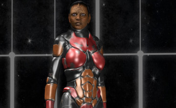 Картинка 3д+графика существа+ creatures девушка взгляд фон