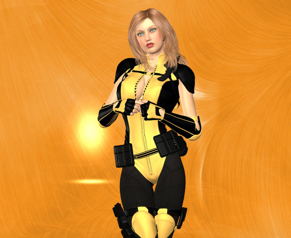 Обои картинки фото 3д графика, люди , people, взгляд, девушка, фон