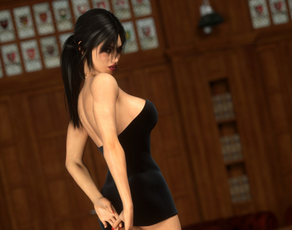 Обои картинки фото 3д графика, люди , people, фон, взгляд, девушка