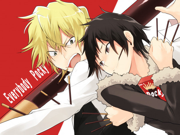 Обои картинки фото аниме, durarara, парни