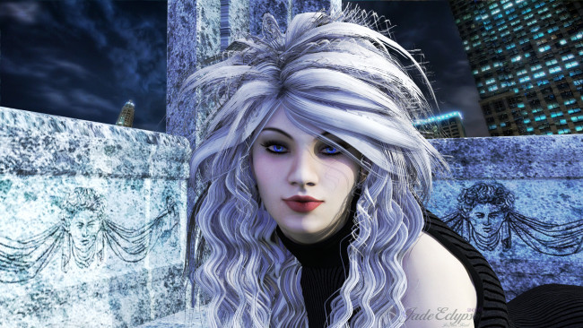 Обои картинки фото 3д графика, портрет , portraits, фон, взгляд, девушка