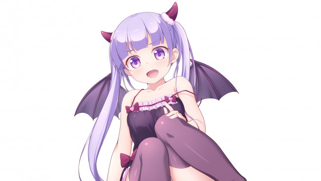 Обои картинки фото аниме, new game, взгляд, фон, девушка