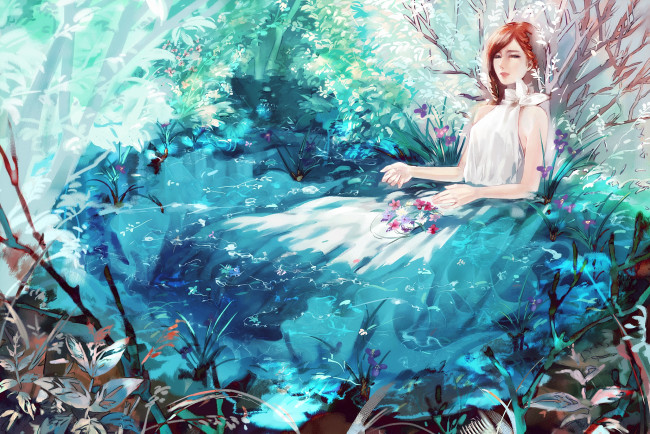 Обои картинки фото аниме, unknown,  другое, девушка