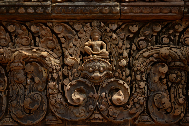 Обои картинки фото разное, рельефы,  статуи,  музейные экспонаты, пейзаж, камбоджа, бантеайсрей