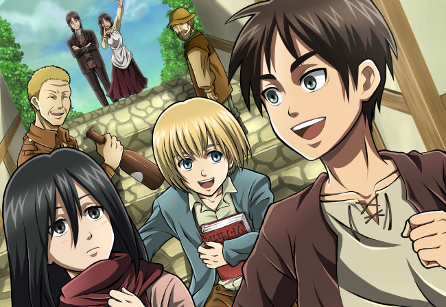 Обои картинки фото аниме, shingeki no kyojin, shingeki, no, kyojin