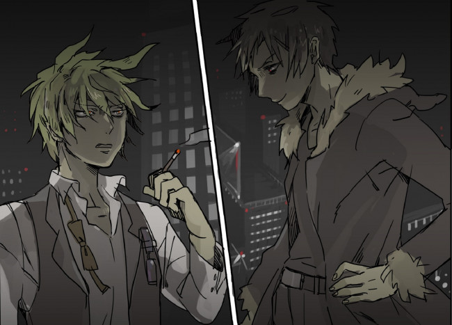 Обои картинки фото аниме, durarara, парни