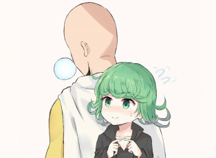 обоя аниме, one punch man, двое