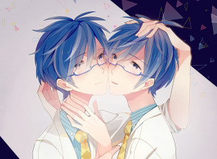 Картинка аниме vocaloid kaito