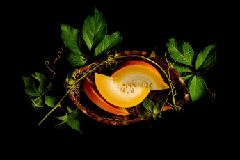 Картинка еда тыква листья семечки