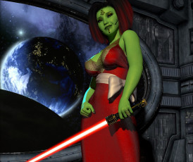 Картинка 3д+графика существа+ creatures взгляд фон девушка