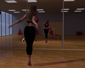 Картинка 3д+графика люди+ people девушка взгляд фон