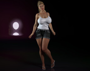 Картинка 3д+графика люди+ people фон взгляд девушка