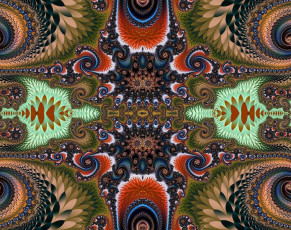 Картинка 3д+графика фракталы+ fractal цвет фон узор