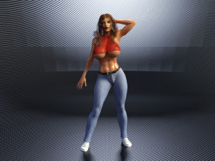 Картинка 3д+графика люди+ people девушка фон взгляд