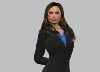 Картинка 3д+графика люди+ people фон взгляд девушка