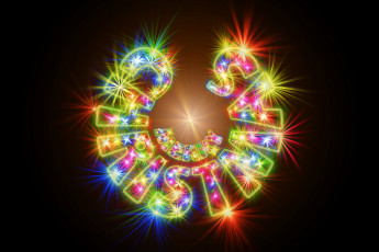 Картинка праздничные векторная+графика+ новый+год лучи фон новый год надпись