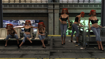 Картинка 3д+графика люди+ people взгляд девушки фон