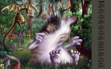 Картинка календари фэнтези существо дракон