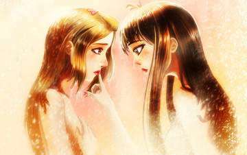 Картинка разное арты взгляд девушки фон