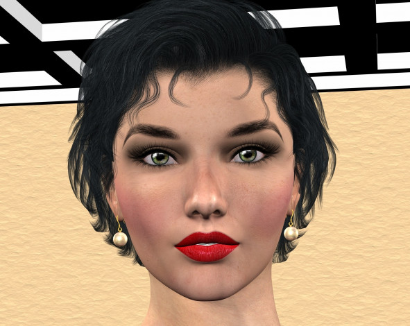 Обои картинки фото 3д графика, портрет , portraits, фон, взгляд, девушка