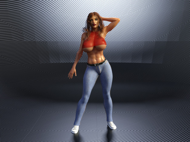 Обои картинки фото 3д графика, люди , people, девушка, фон, взгляд