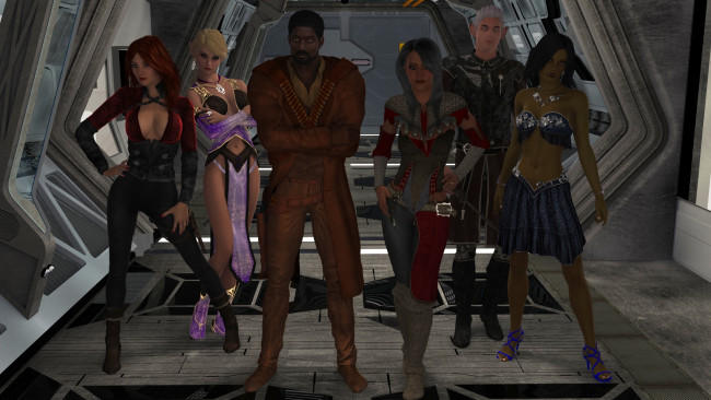 Обои картинки фото 3д графика, фантазия , fantasy, фон, девушки, взгляд