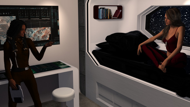 Обои картинки фото 3д графика, фантазия , fantasy, фон, взгляд, девушки