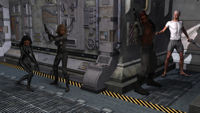 Обои картинки фото 3д графика, фантазия , fantasy, взгляд, девушки, фон