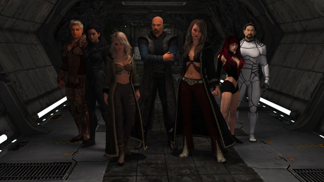 Обои картинки фото 3д графика, фантазия , fantasy, взгляд, девушки, фон