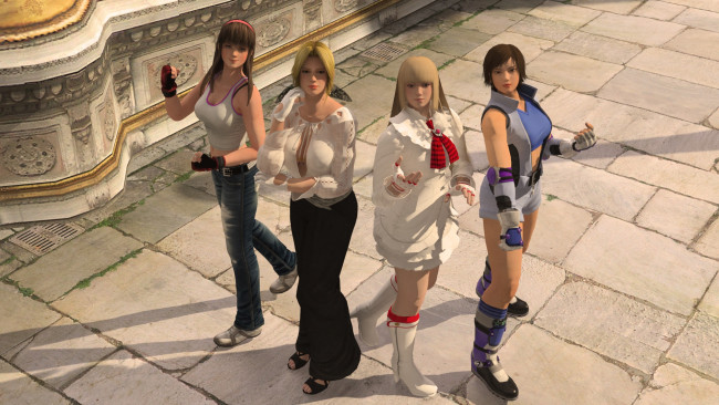 Обои картинки фото 3д графика, люди , people, фон, взгляд, девушки