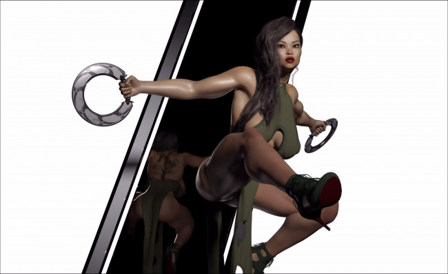 Обои картинки фото 3д графика, люди , people, фон, девушка, взгляд