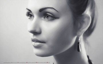 Картинка календари компьютерный+дизайн профиль девушка серьги лицо calendar женщина макияж 2019