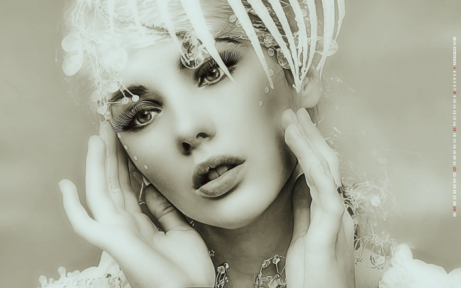 Обои картинки фото календари, компьютерный дизайн, женщина, лицо, макияж, девушка, calendar, 2019