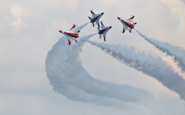 Картинка авиация боевые+самолёты f16c fighting falcon black knights ввс сингапура f16 пилотажная группа истребители военные самолеты