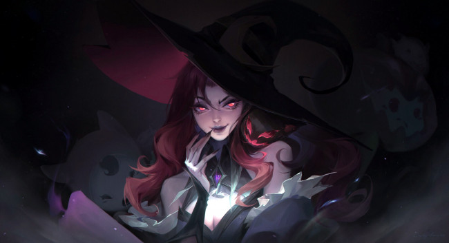 Обои картинки фото видео игры, league of legends, miss, fortune, шляпа