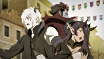 Картинка аниме shingeki+no+bahamut демоны город