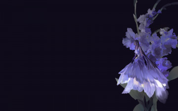 Картинка аниме животные +существа девушка платье цветок гладиолус