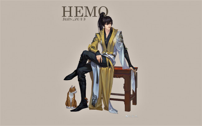 Обои картинки фото аниме, mo dao zu shi, сюэ, ян, кот