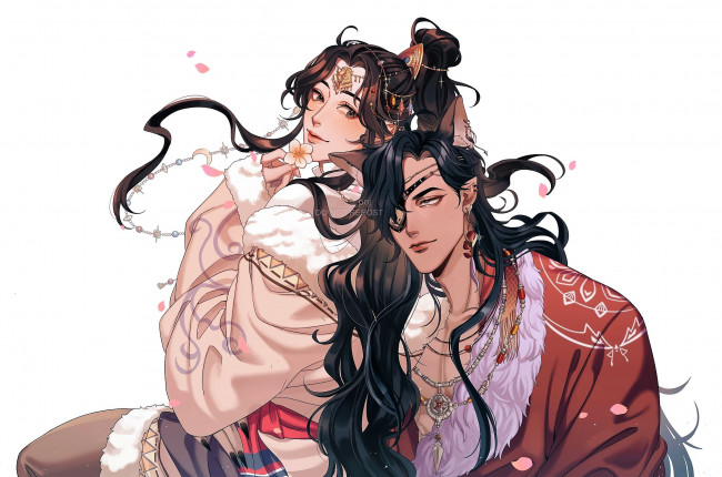 Обои картинки фото аниме, tian guan ci fu, се, лянь, хуа, чен