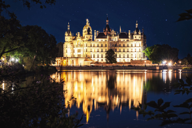 Обои картинки фото schwerin castle, germany, города, замок шверин , германия, schwerin, castle