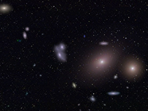 Картинка группа галактик космос галактики туманности