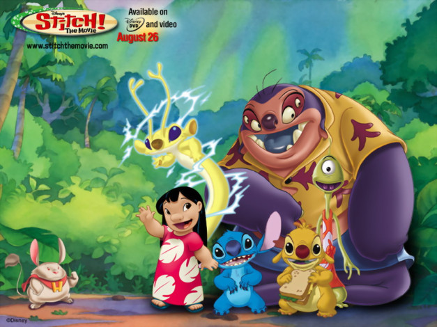 Обои картинки фото мультфильмы, lilo, stitch