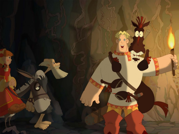 Обои картинки фото алеша, попович, тугарин, змей, мультфильмы