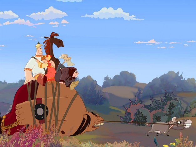 Обои картинки фото алеша, попович, тугарин, змей, мультфильмы