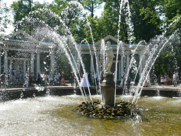 Обои картинки фото владимир, кузнецов, фонтан, дионис, города, санкт, петербург, петергоф, россия