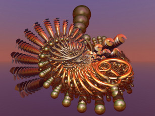 Картинка 3д графика fractal фракталы узор абстракция