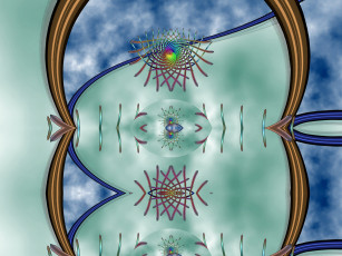 Картинка 3д графика fractal фракталы узор абстракция