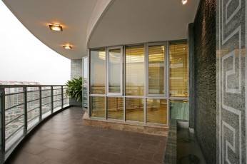 Картинка интерьер веранды террасы балконы растения балкон