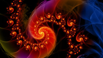 Картинка 3д графика fractal фракталы фроактал узор тёмный
