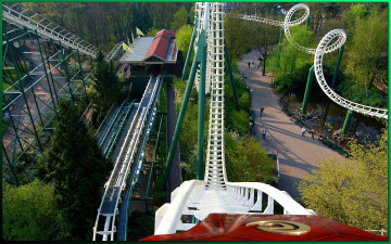 Картинка разное карусели качели аттракционы горки аттракцион парк